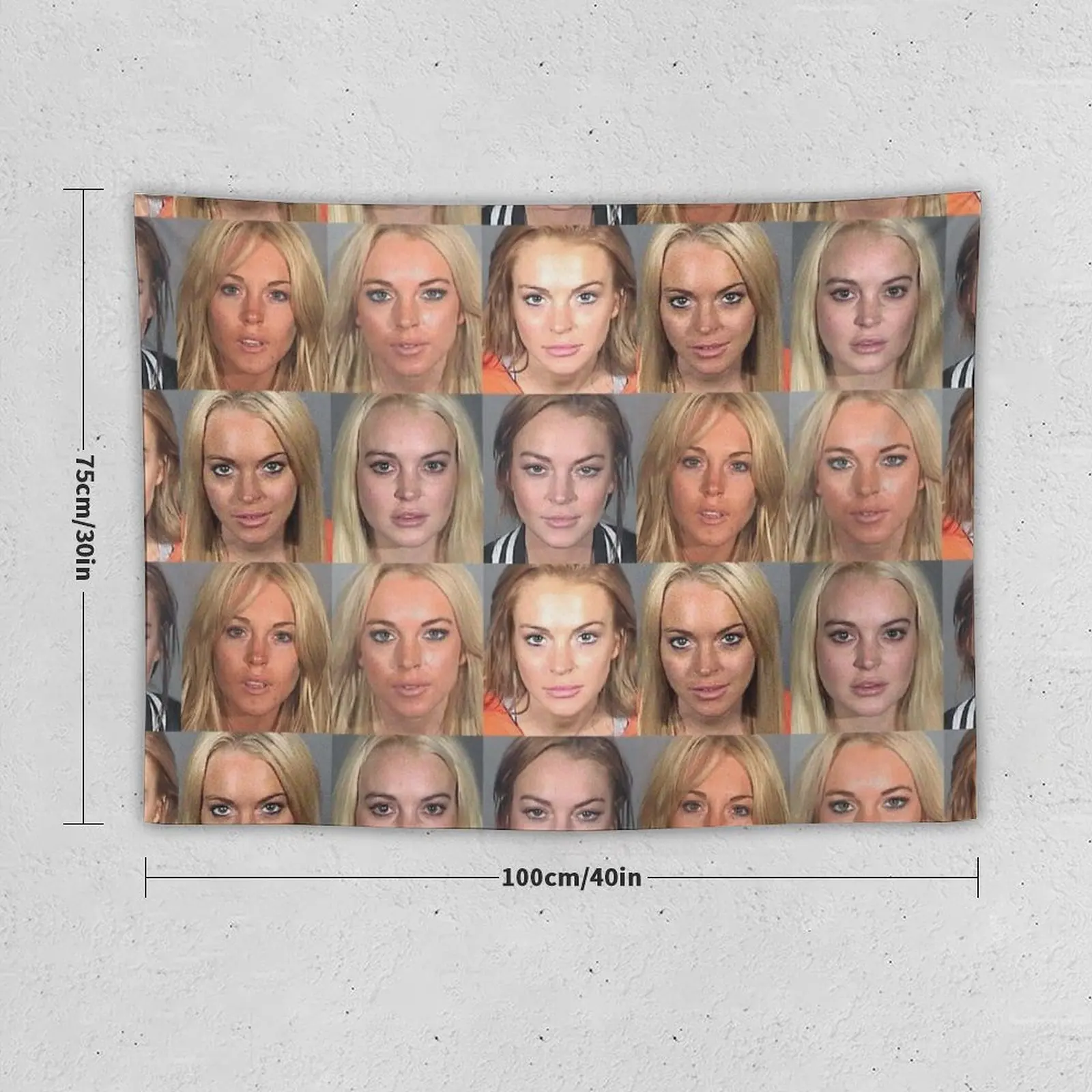 lindsay lohan mugshot Tapestry Wall Tapestries House Decor Room Decor Aesthetic Tapestry