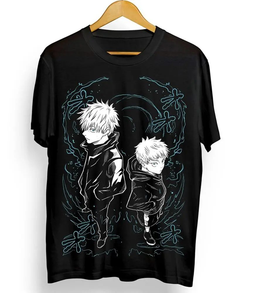 Gojo T-shirt Satoru Megumi Jujutsu Kaisen Yuji Sukuna Anime Black Shirt All Size