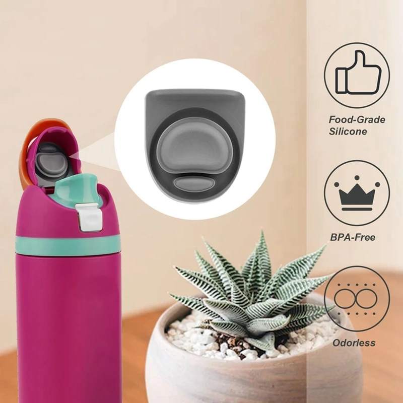 Tapón de repuesto Compatible con Freesip 24Oz 32Oz, piezas de repuesto de sello de silicona con destornillador de resortes, 4 Uds.
