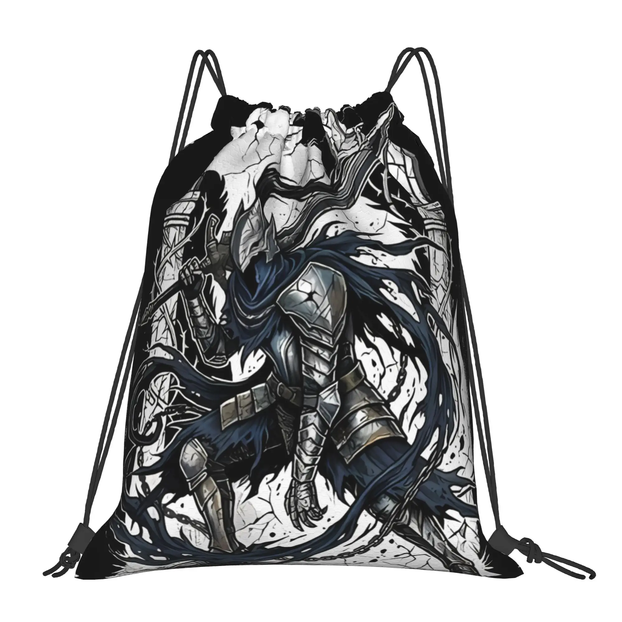 Dark Fantasy Abyss Knight Cursed Sword Wolf Sif DDark Souls Backpack Daily mochila Large Capacity Schoolbag Back To School