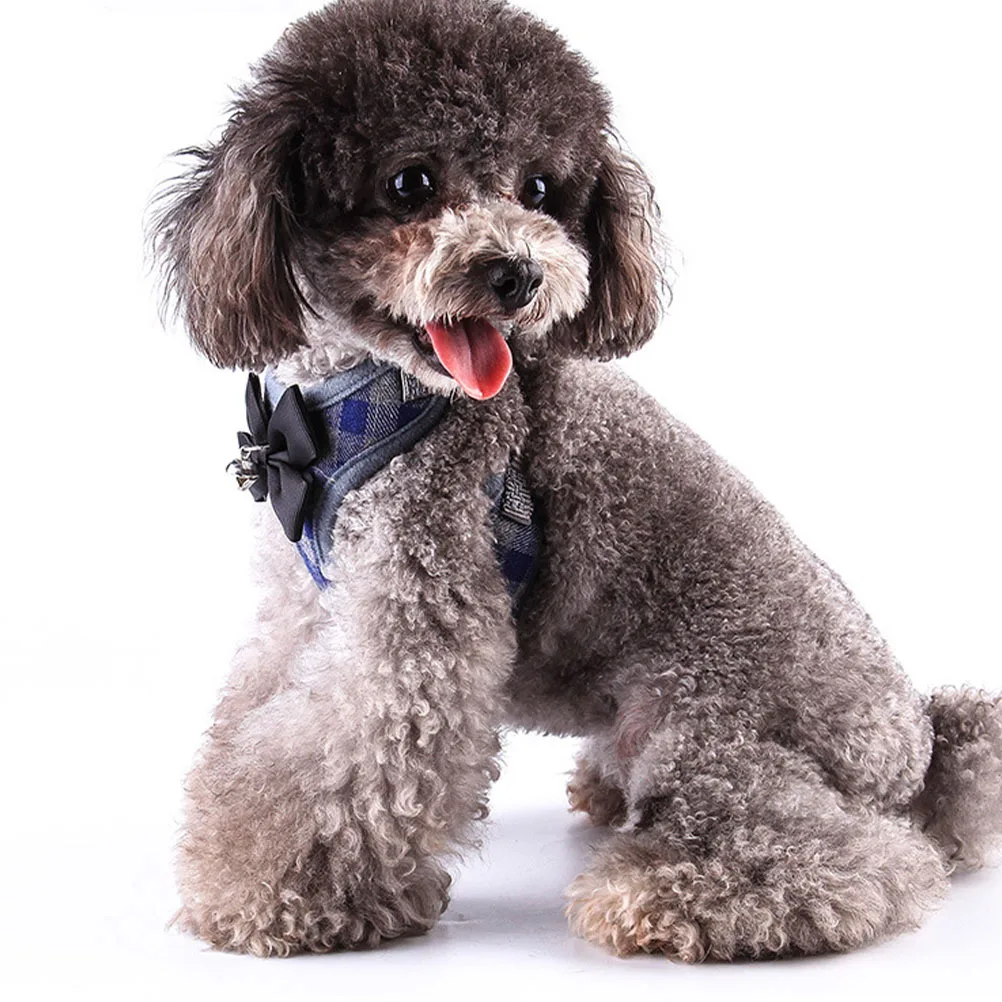 

1Set Pet Dog Vest Leash Combo Functional Costume Set Soft Comfortable Material Cute Styling for Daily Use Or Party Blue S