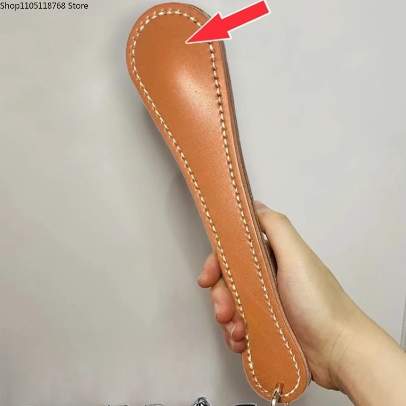 Classic Boston Leather Racket Multi-function Self-defense Cowhide Racket Contains Lead Block Portable Tactical Self-defense Tool
