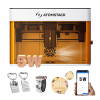 Atomstack P1 Mini Laser Engraving Machine 5W Diode Cutter Portable Desktop Enclosed Laser Engraver CoreXY Dual Motor App Control