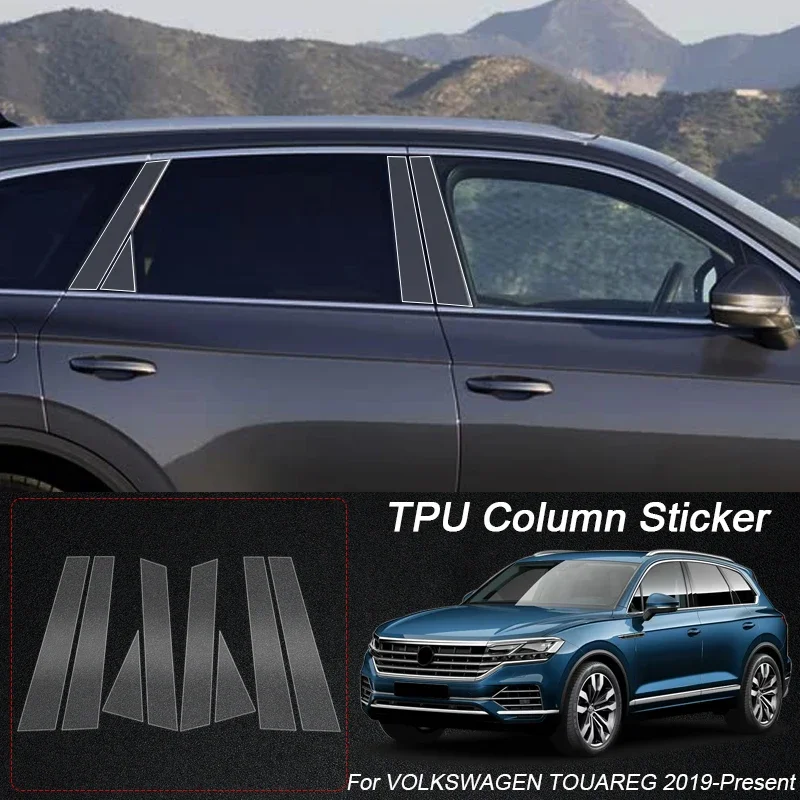 

Car Protective B Pillar TPU Film For VOLKSWAGEN TAOS TAYRON T-CROSS TIGUAN TOUREG T-ROC ATLAS Auto Window Body Paint Sticker