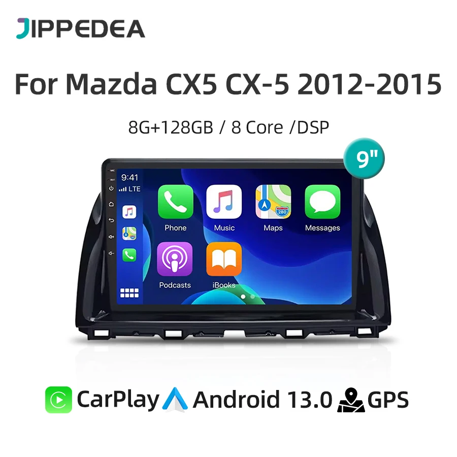 

Android 13.0 For Mazda CX5 CX-5 CX 5 2012-2015 Car Radio Multimedia Video Player Navigation GPS CarPlay WiFi Bluetooth Stereo