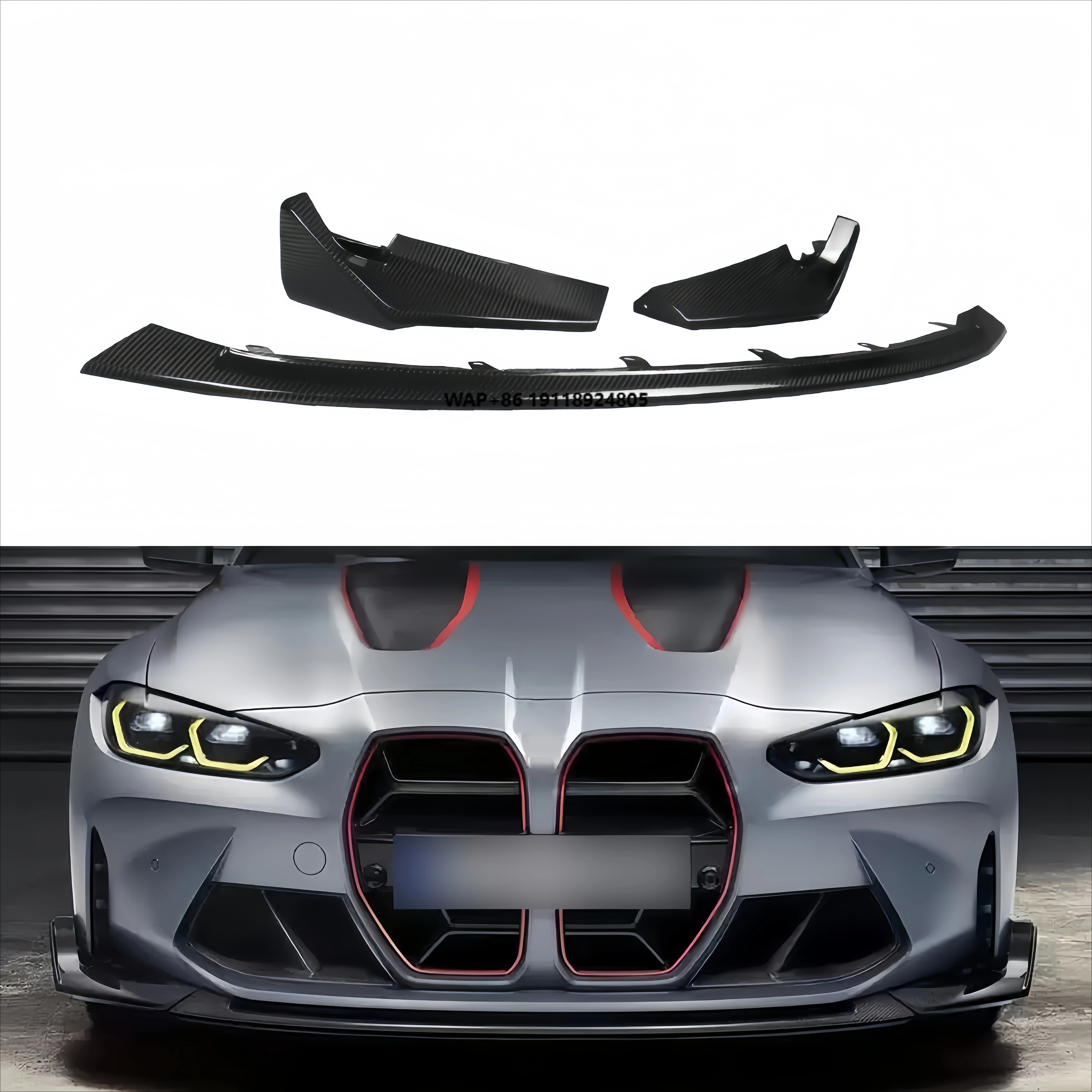 

For M3 M4 G80 G82 Modern CSL Style Car Accessories New Dry Carbon Shovel Front Lip Chin Bumper