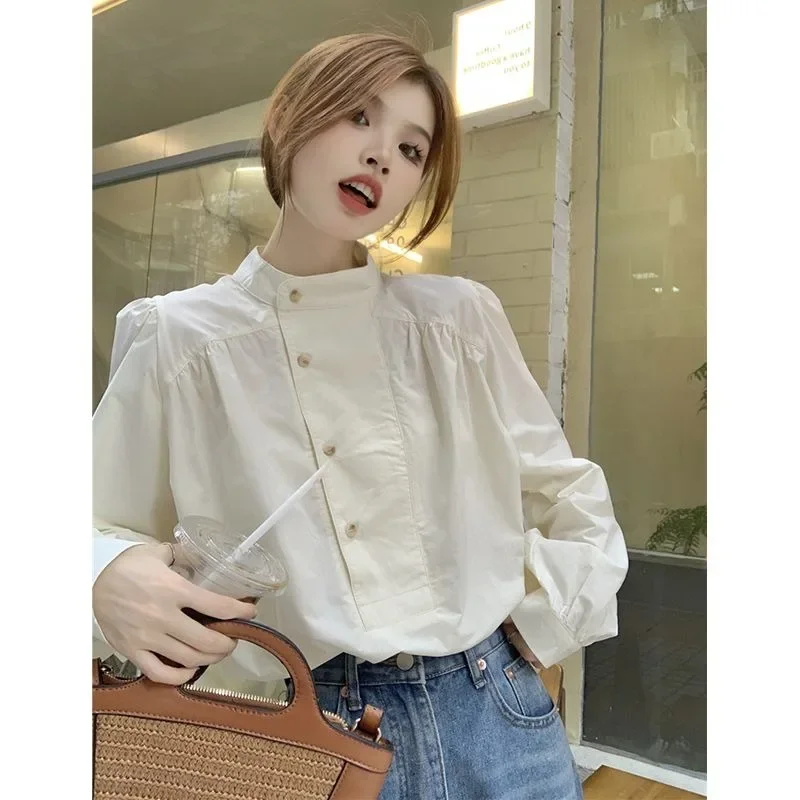 

Vintage Y2k Oversized Blouse Woman Sweet Long Sleeve Shirt Female Korean Fashion Summer Casual Chic Youthful Aesthetic