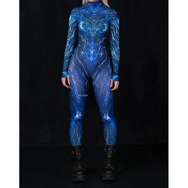 

Комбинезоны для косплея персонажей аниме для взрослых, боди с 3D цифровым цветным принтом, комбинезон для воздушной йоги, сценический костюм, 3.k'6