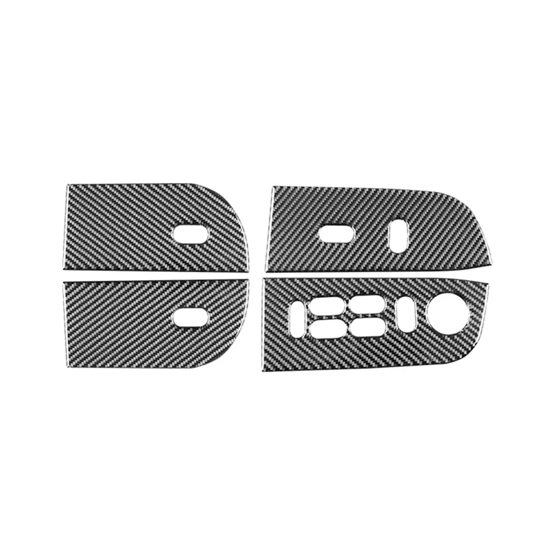 

Для Ford F150 2004-2008 левый руль из углеродного волокна, панель переключателя подъема окна автомобиля, наклейка, аксессуары для отделки