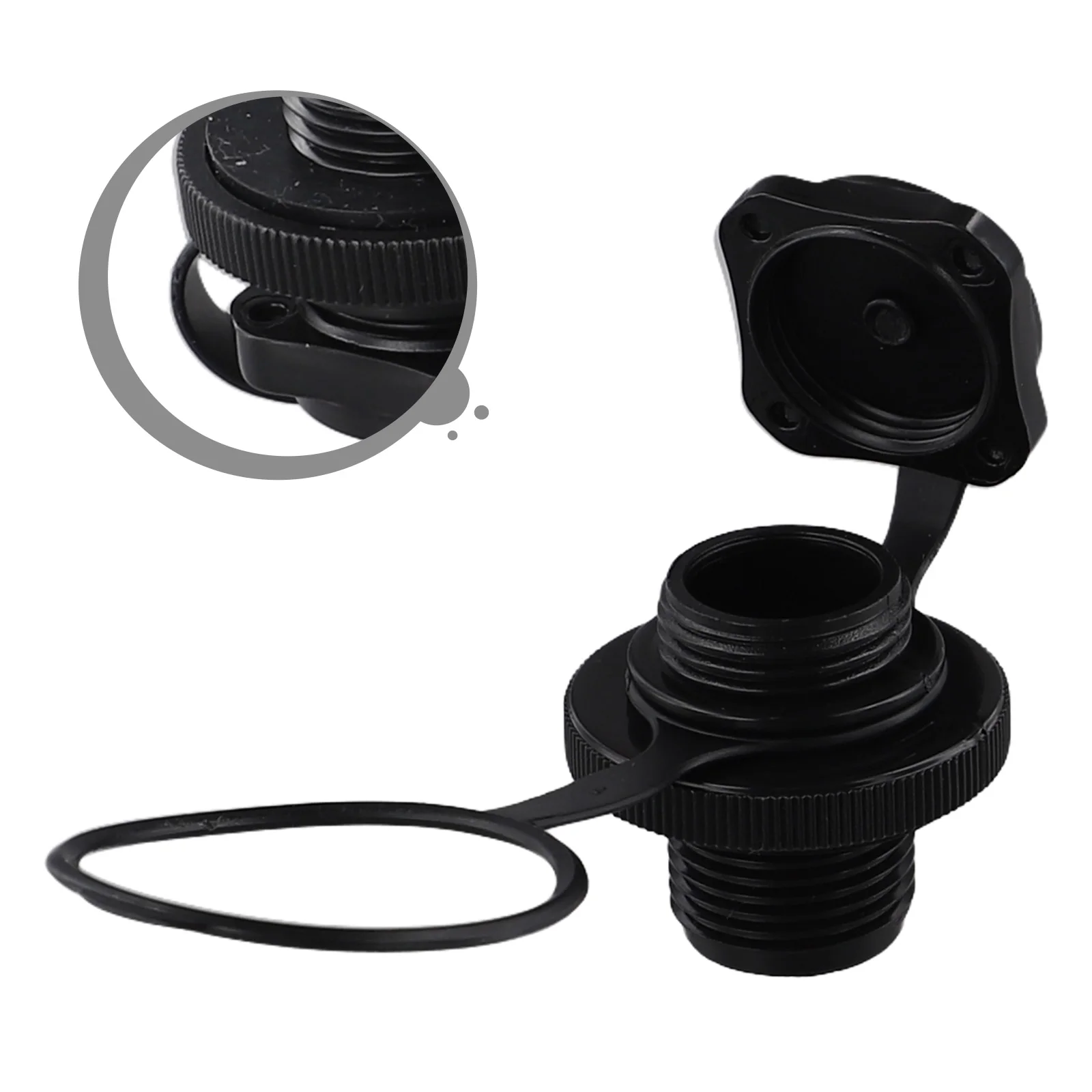 Air Valve Nozzle Inflatable Valve For Boat Kayak Mattress Pump Boat PVC Quick Inflation Leak proof Black Easy Installation