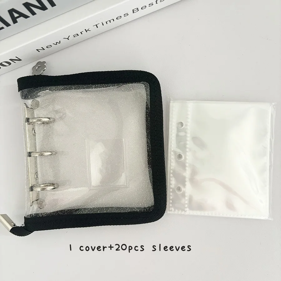 Sharkbang Neuankömmling 3 Löcher Mini-Reißverschluss-Sammelbuch, 20 Nachfüllhüllen, DIY-Foto-Organizer-Buch, Makronen-Binder-Abdeckung – Detail 21