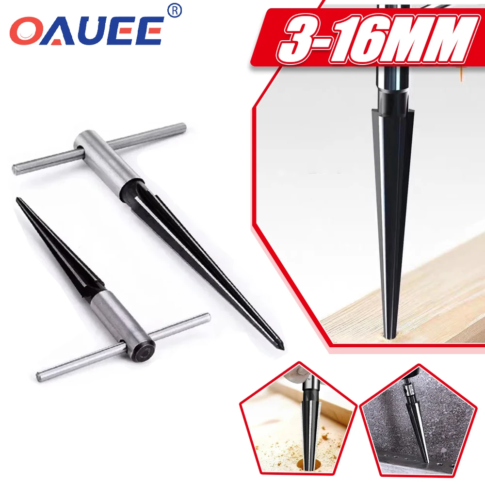 

Round Shank 5-16mm Cone Reamer 3-13mm Woodworking Board Chamfer Opening and Expanding Hole Woodworking Tools