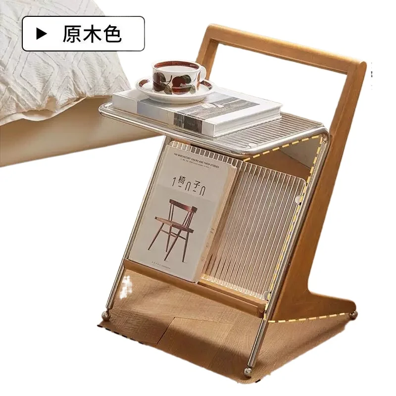 Solid Wood Side Table Mini Small Coffee Table Creative Sofa Bedside End Table For Bedroom Living Room Home Furniture - view 5