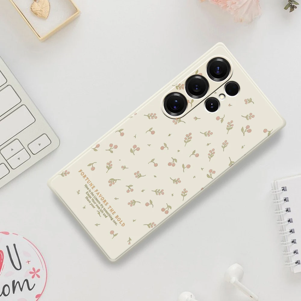 

Чехол для телефона со свежим цветочным узором для Samsung Galaxy S25 S24 S23 S22 S21 S20 Ultra Plus S10Plus S24FE S23FE S22FE S21FE Soft Cover