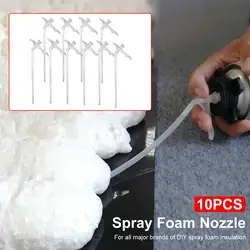 10pcs Spray Foam Tubes Nozzle Gap Filling Insulating Foam Tube DIY Polyurethane Foam Glue Guns Connection Tube Tools