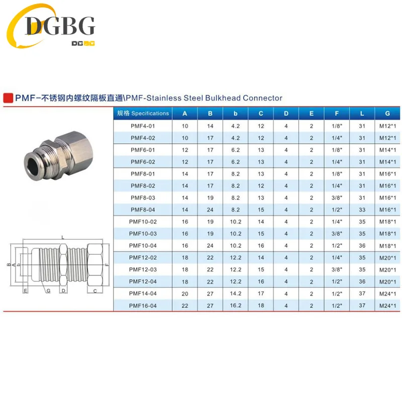 304 pipe connector quick release fitting hose connector 1/8\