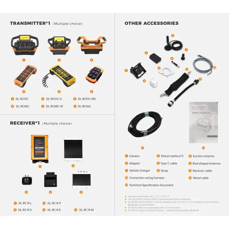 Small Industrial Remote Control Controller for Overhead Crane Drilling Machines DL-RC01M