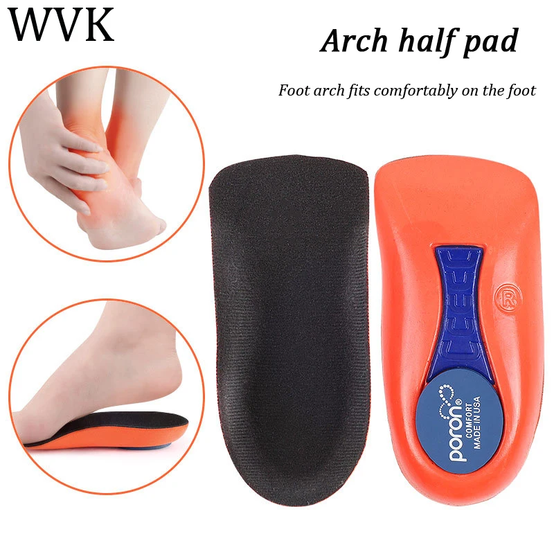 Orthopedic Half Insoles Plantar Fasciitis Feet Insoles Arch Supports Orthotics Inserts Relieve Flat Feet High Arch Foot Pain