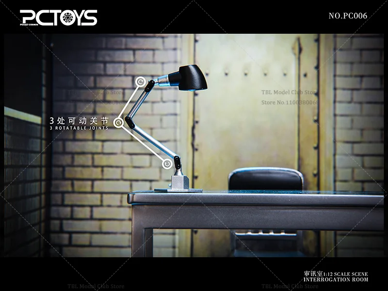 PCTOYS รุ่น PC006 ชุดโต๊ะและเก้าอี้จำลองห้องสอบขนาด 1/12 สำหรับฟิกเกอร์แอคชั่นขนาด 6 นิ้ว อุปกรณ์ประกอบฉากฉากทหาร