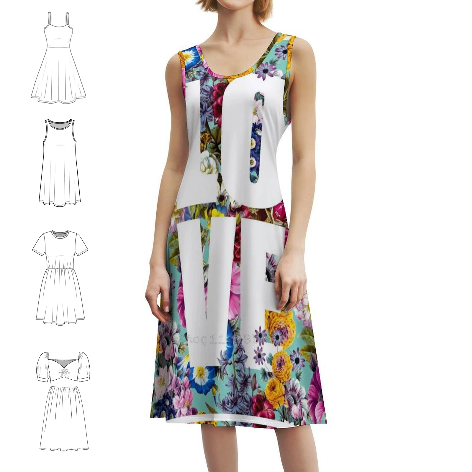 

Женское уличное праздничное платье Love, модная клубная одежда с принтом для женщин, платье на День Святого Валентина с цветочным принтом для девочек