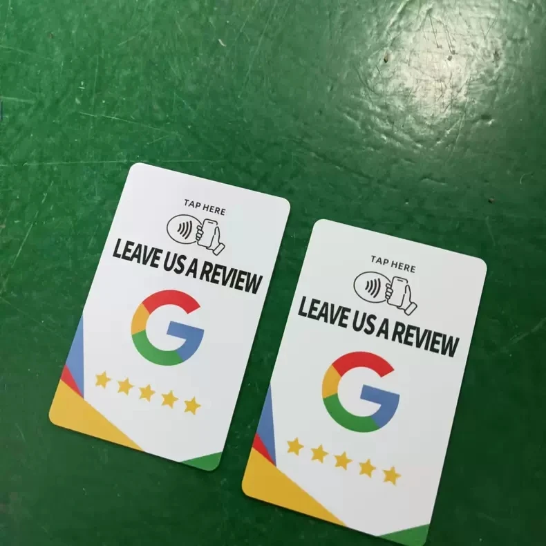 Google Contctless İnceleme Kartı Baskılı NFC Kartları Google NFC Rfid Google İnceleme Sosyal Kartlar