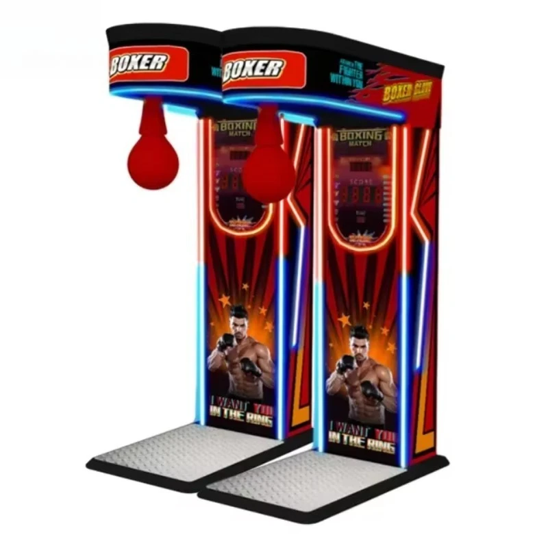 Arcade Boxing Strength Test Game Machine Commercial Coin Operated Boxing Equipment Suitable For Outdoor Game Center