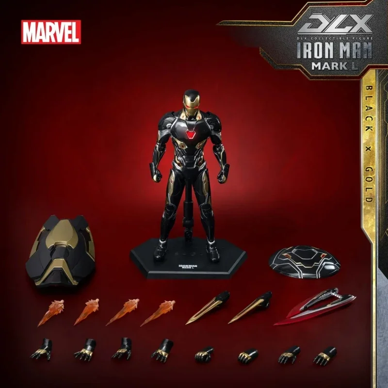 Spot Marvel Series Action Figure Iron Man Mk50 Black Gold Edition 3z0580 Movable Doll Pvc Model Sculpture Children Birthday Gift