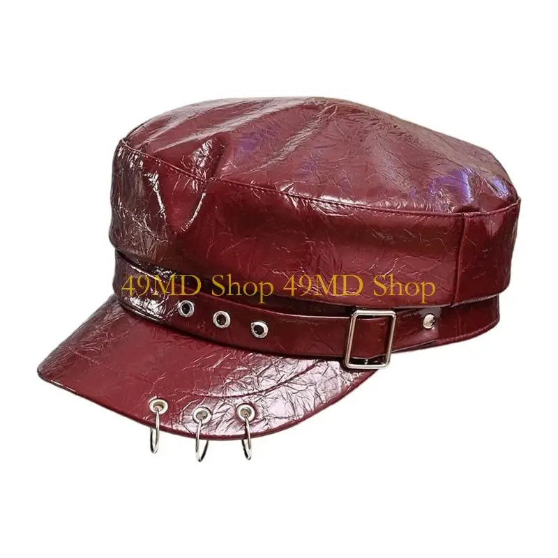 49md-gothic-vintage-cap-pu-leather-cap-unisex-design-easy-maintenance-stylish