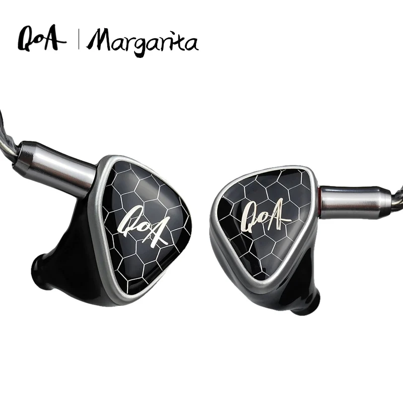 

QOA Margarita Earphone 2 Sonion Electrostatic + 1 BA+ 1 Dynamic Driver with 2.5mm 3.5mm 4.4mm Plug 0.78 2Pin Earbuds