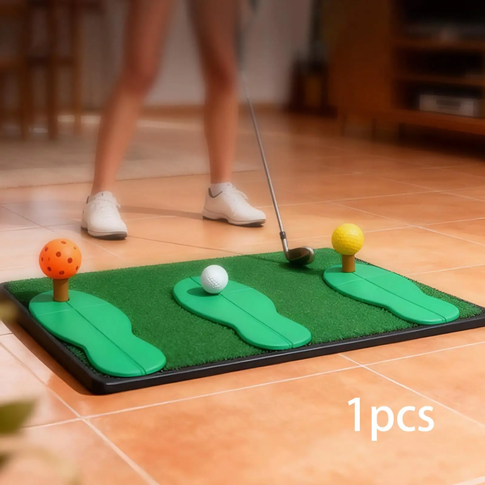 

Premium Golf Hitting Mat with Tee Rubber Surface Sturdy Swing Trainer for Men Women Indoor Outdoor Practice