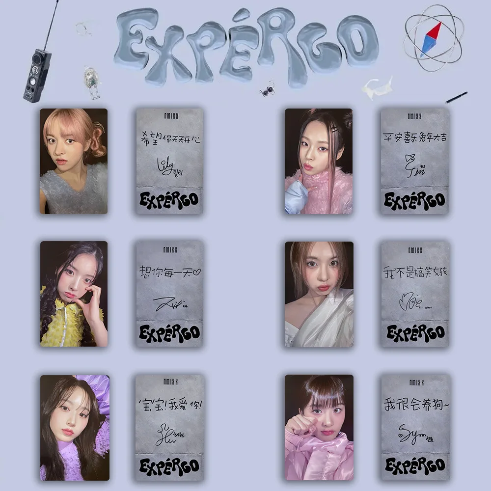 Tarjetas Lomo de álbum KPOP NMIXX Expergo, Sullyoon Bae, Haewon, Kyujin, fotos para selfies, postales, colección de Fans, regalos, 6 piezas por juego