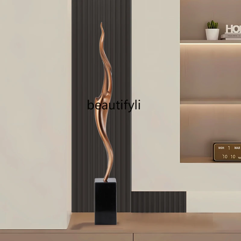 

Simple abstract art sculpture ornament, living room entrance niche vertical height, high-end handicrafts