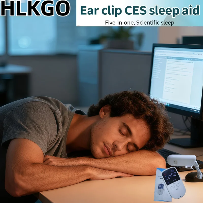 

Зажим для стимуляции нервов ваги, устройство для электротерапии бессонницы CES для быстрого сна, снятие тревоги, депрессии, мигрени