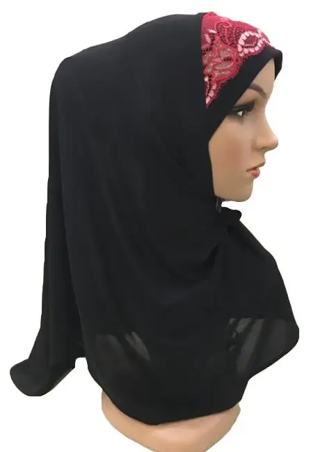 One Piece Amira Muslim Girls Women Hijab Wrap Instant Scarf Head Scarf Shawl Pull On Ready Made To Wear Islamic Headscarf Cap