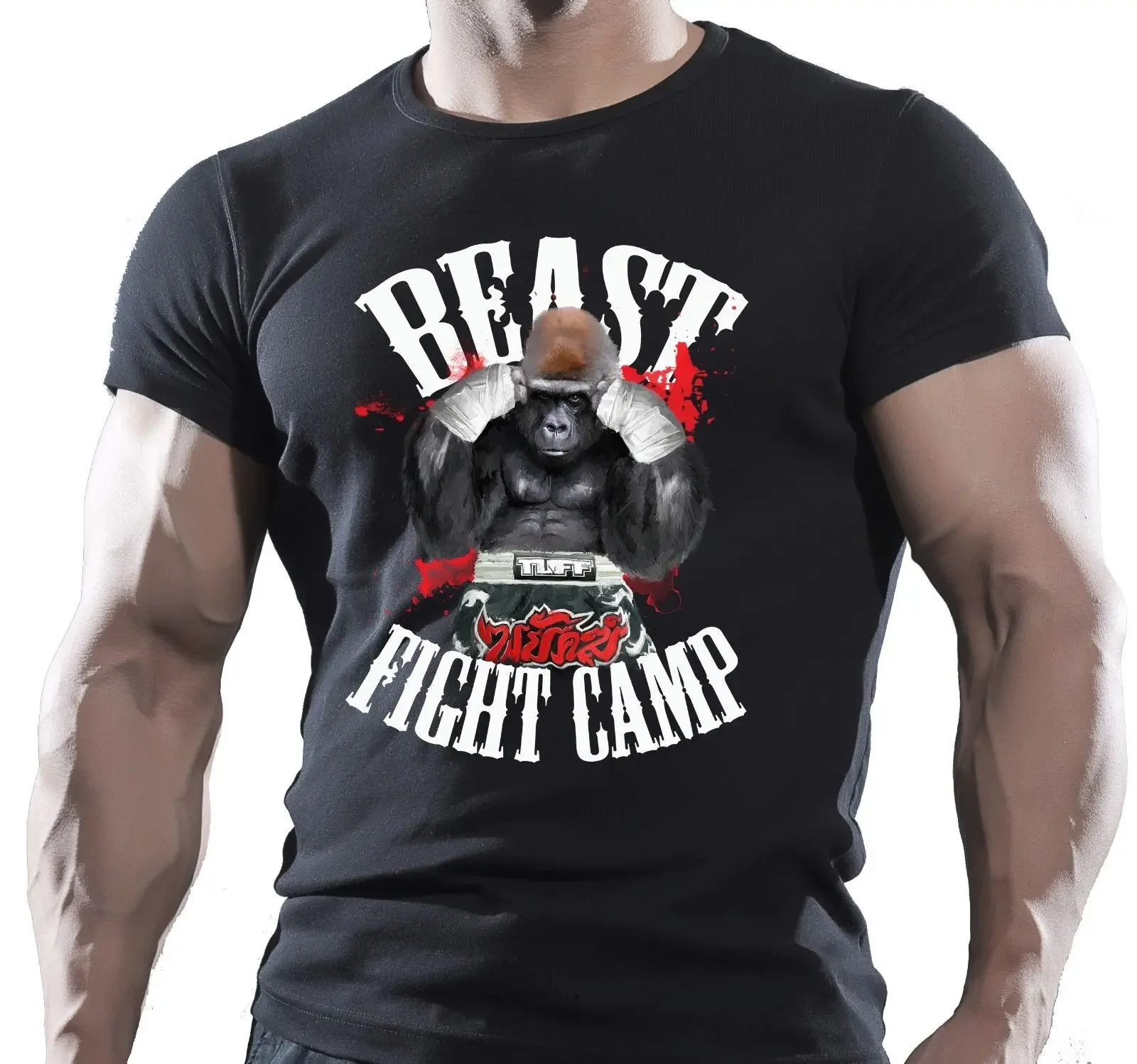 

Gym MMA Combat Training Gorilla Beast Fight Camp T-Shirt 100% Cotton O-Neck Short Sleeve Summer Casual Mens T-shirt Streetwear