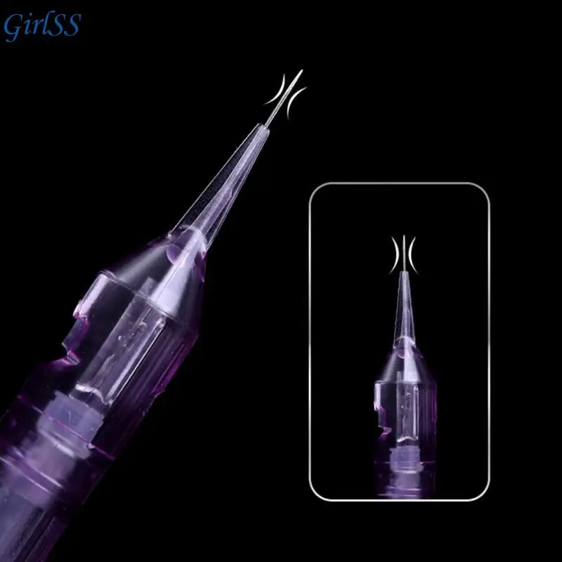 

OFEYLE 10Pcs Cartridge Needles Disposable Sterilized Eyebrow Lip Makeup T4MB
