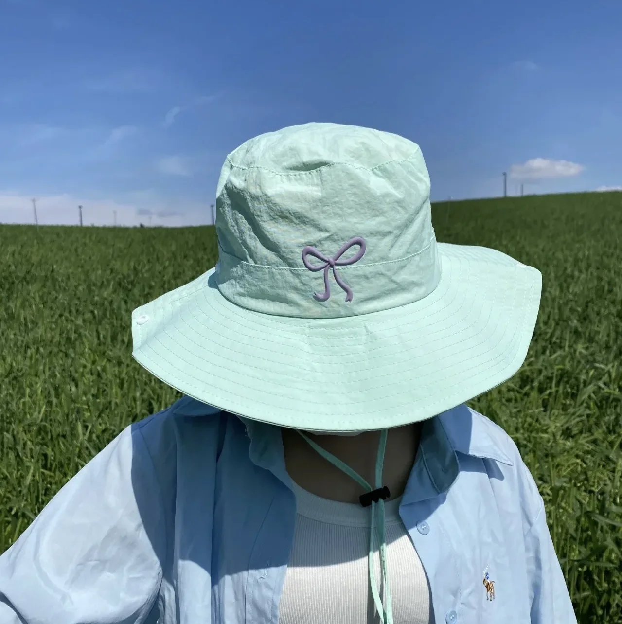 

​ ​ Корейская милая детская солнцезащитная шляпа с розовым бантом 2025 года — быстросохнущая рыбацкая шляпа, летняя защита от солнца для кемпинга и горного спорта ​ ​