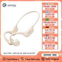 Sanag B60 True Bone Conduction Wireless Earphone Swimming Riding Headphones 64GB Memory Offline Local MP3 Playback Earbuds