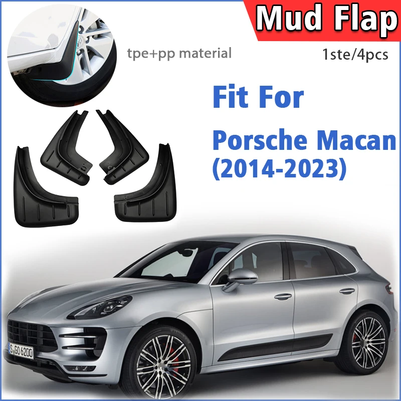 Mudguard For Porsche Macan Mudflaps Mudguards Car Accessories Splash Guard Fender 2014 2015 2016 2017 2018 2019 2020 2021-2023