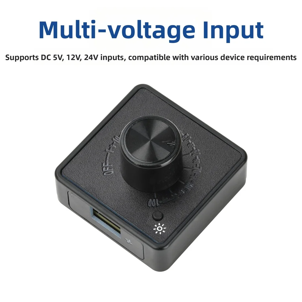 Fan Regulator With For PWM Remote Control And Digital Display For 5V 12V 24V DC Fans In Computer Hardware Projects