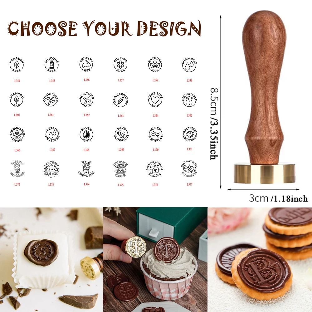 

Personalized Chocolate Stamp Custom Logo Design Food-Grade Stamp for Baking (Donuts/cookies) for Holiday Party Wedding Gift