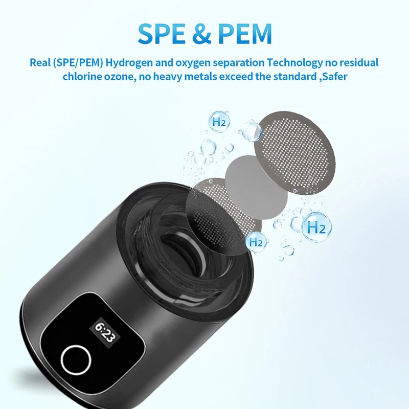 الهيدروجين القلوية شرب تصفية المياه الهيدروجين آلة المياه المؤينة زجاجة مولد الهيدروجين المحمولة المياه المؤين كوب صحي