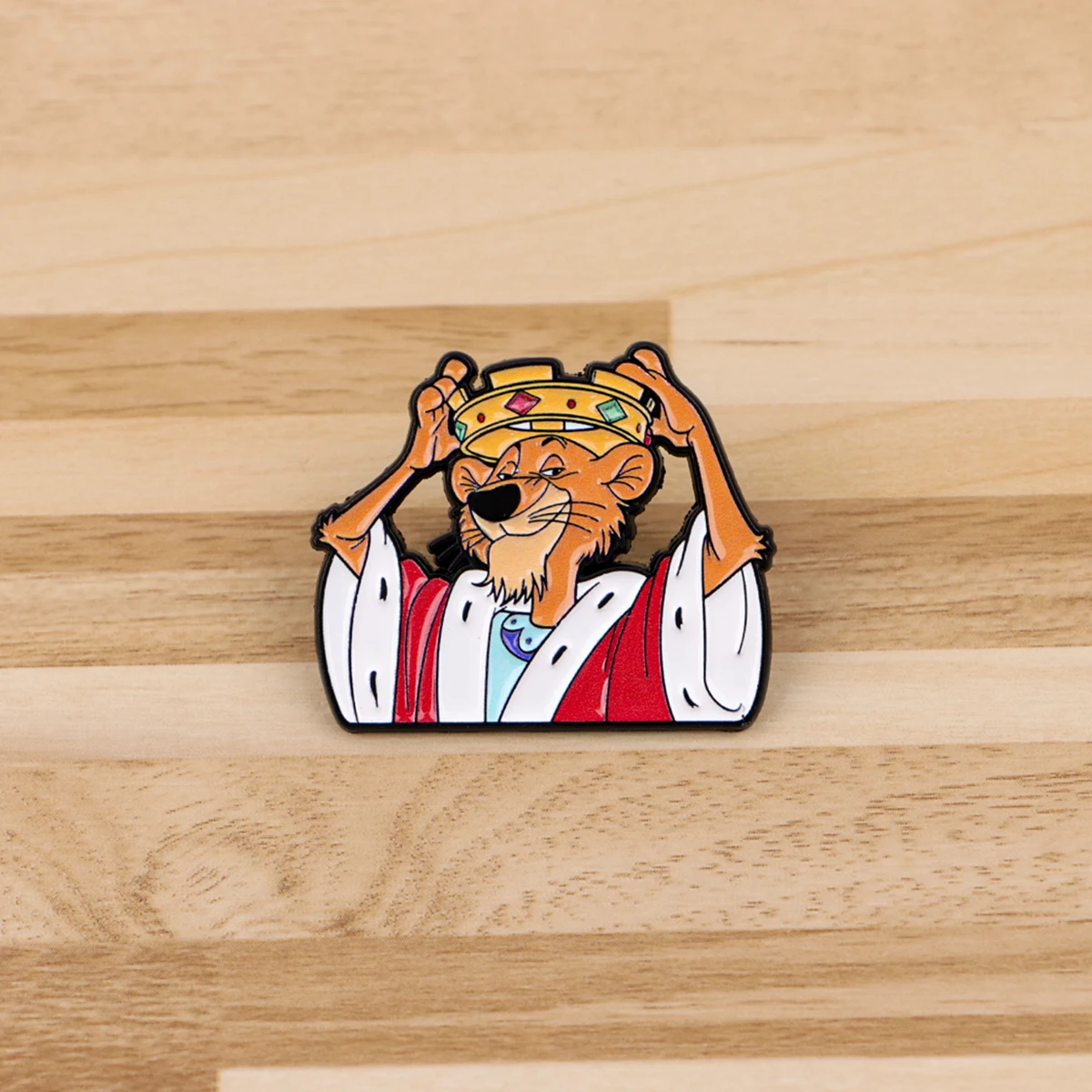 Broche de Esmalte de Leão Engraçado, Broche de Príncipe de Desenho Animado para Casaco, Broches Femininos, Emblemas de Lapela da Moda, Joia de Presente para Amigos