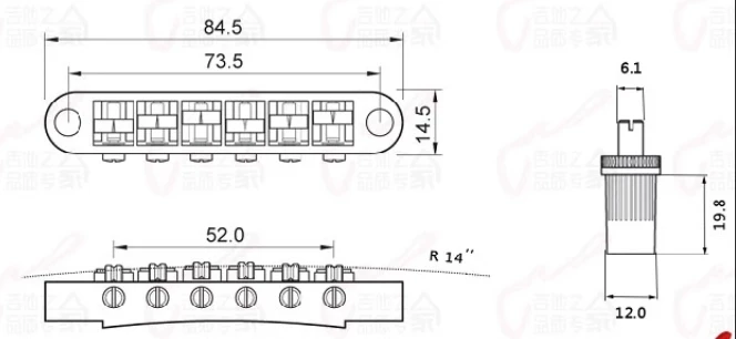 Professional Guitar Tune-O-Matic Bridge Satin Silver Color Guitarra Accessories Made in Korea in Stock Discount