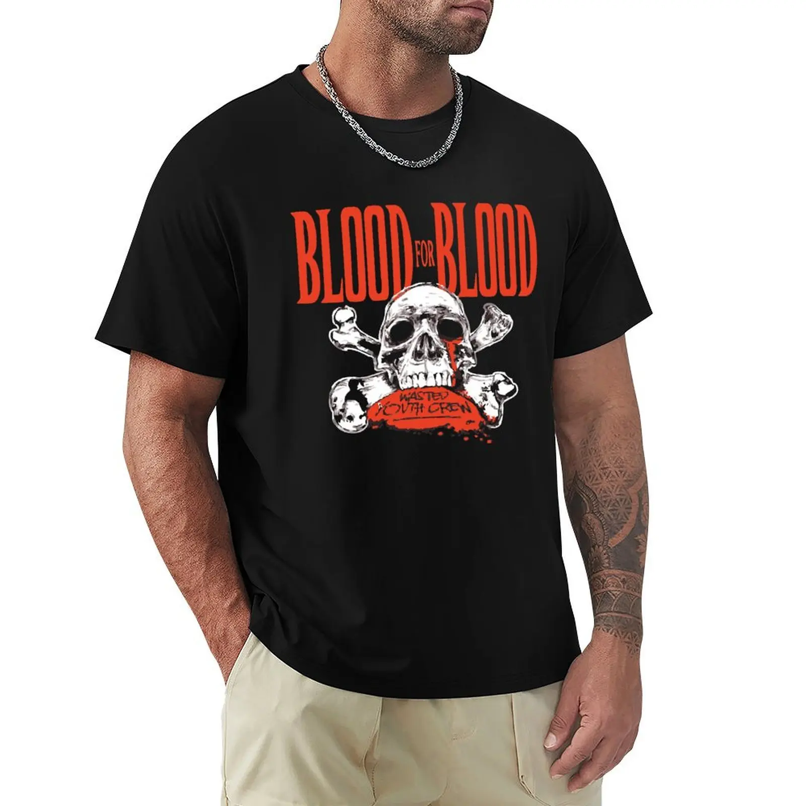 

Blood For Blood Hard_core Bos_ton T-Shirt plus sizes Funny t-shirts quick-drying t shirt men
