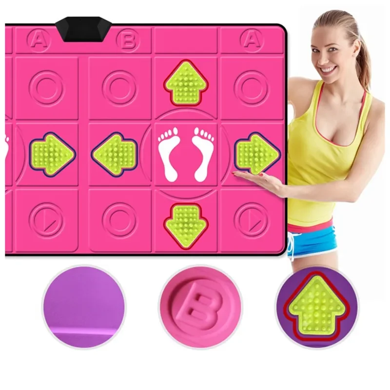 15 مللي متر متوهجة تدليك الحركة الاستشعار الرقص بطانية الرقص حصيرة اليوغا الكمبيوتر تلفزيون اللعب ألعاب اللياقة البدنية ، الإحساس الجسم 2 جهاز تحكم عن بعد