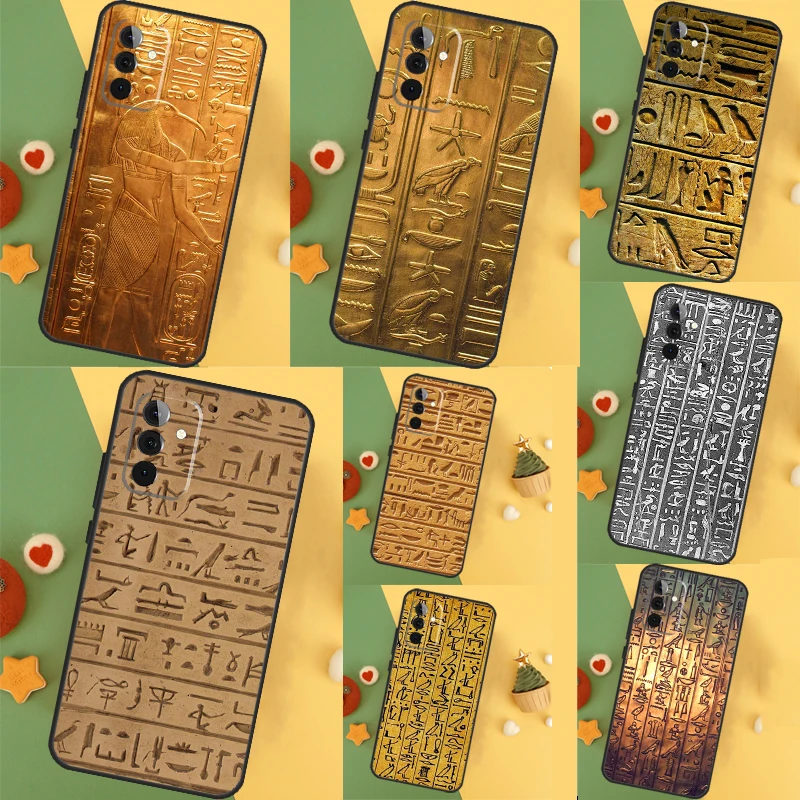 Egyptian Hieroglyphics Cover For Samsung Galaxy A15 A25 A35 A55 A52 A32 A12 A14 A34 A54 A51 A71 A53 A33 A13 Case