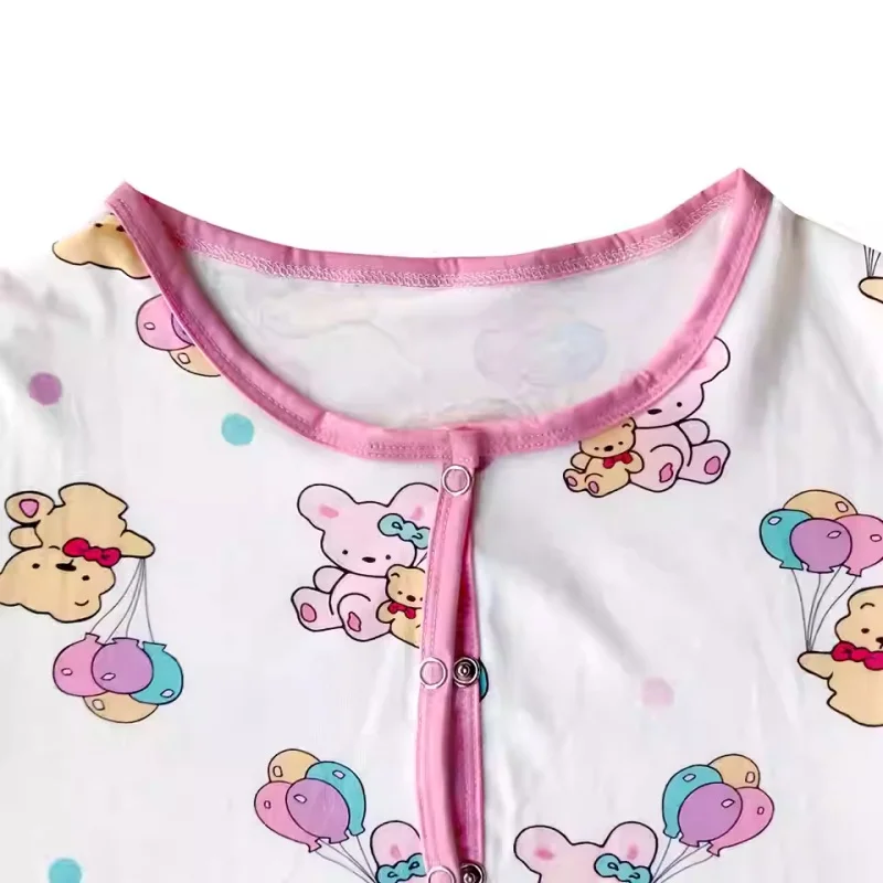 

Cute Cartoon Pattern ABDL Adult Baby Pure Cotton Jumpsuit Sleepwear DDLG Long Sleeve Onesies Snap Crotch Front Pyjama Bodysuit