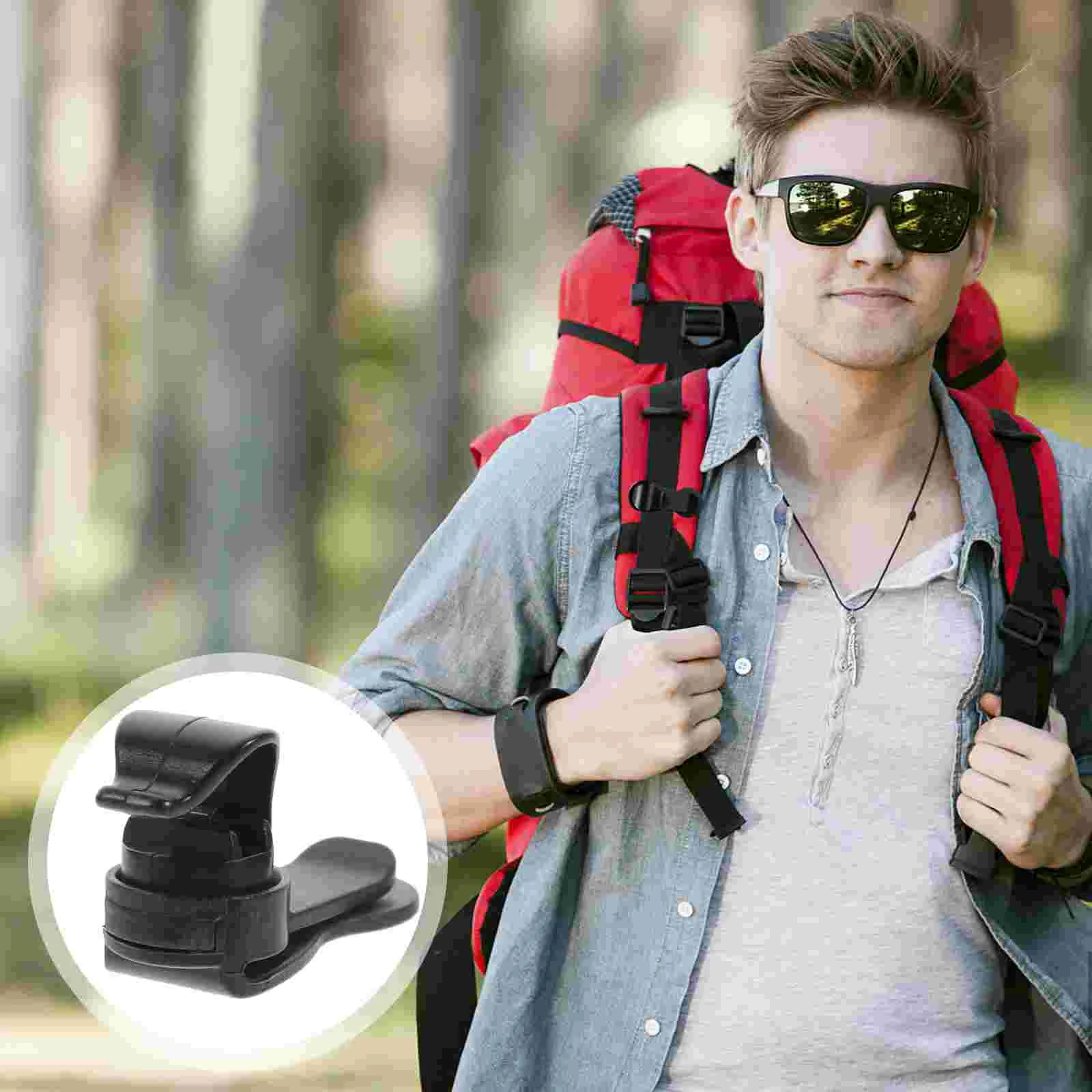 3 Pcs Magnetic Water Bag Tube Clip ABS Universal Outdoor Tool Backpack Accessory Reusable Buckle Hiking Camping Gear