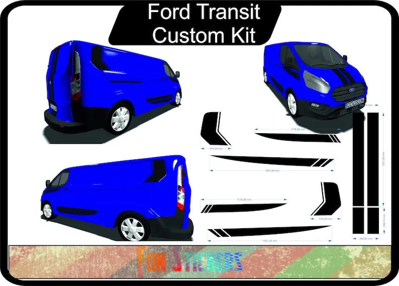 

Ford Transit Custom Body Kit Strippe Front Back left right